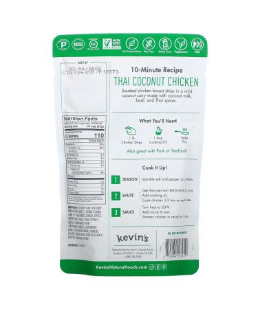 Kevin's Natural Foods Thai Coconut Sauce 7 oz - Delicious, Gluten-Free & All-Natural - Buy Online on GoSupps.com
