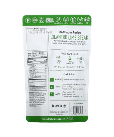 GoSupps.com - Kevin's Natural Foods Cilantro Lime Sauce 7 oz (198 g) - Buy Online on GoSupps.com