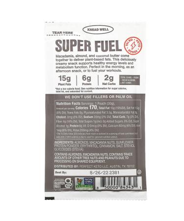 SuperFat Keto Nut Butter - Macadamia Almond | 1.06 oz Low Carb Snack - Buy Online on GoSupps.com