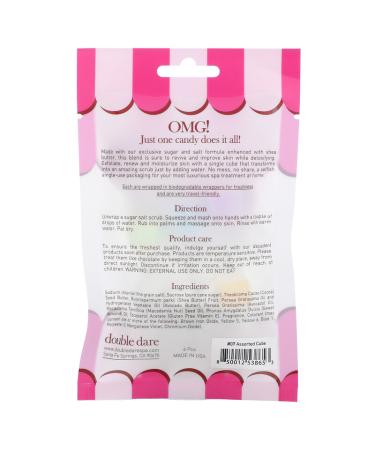 Double Dare OMG! Candy Spa Sugar Salt Scrub Cubes - Assorted 6 Pack - Buy Online on GoSupps.com