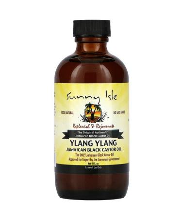 Sunny Isle 100% Natural Jamaican Black Castor Oil Ylang Ylang 4 fl oz