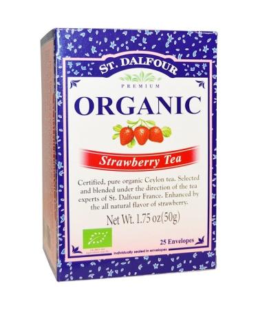 St. Dalfour Organic Strawberry Tea 25 Envelopes 1.75 oz (50 g)