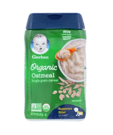 Gerber Organic Oatmeal Single Grain Cereal 8 oz (227 g)