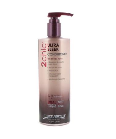 Giovanni 2chic Ultra-Sleek Conditioner for All Hair Types Brazilian Keratin & Argan Oil 24 fl oz (710 ml)