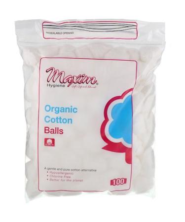 Maxim Hygiene Products Organic Cotton Balls 100 Count