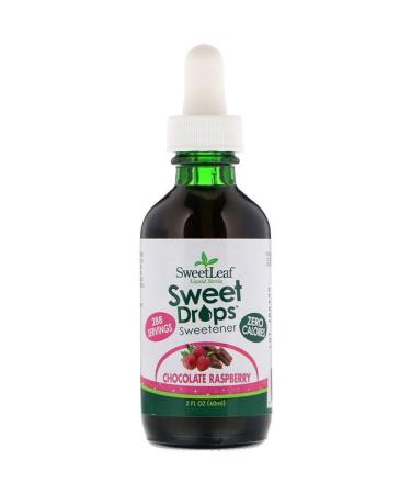Wisdom Natural SweetLeaf Liquid Stevia Sweet Drops Sweetener Chocolate Raspberry 2 fl oz (60 ml)