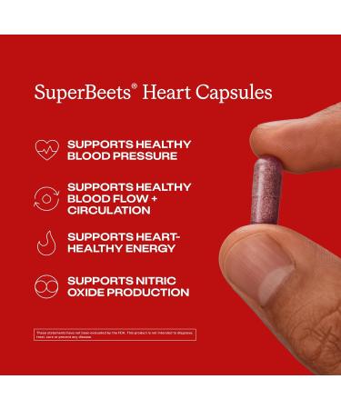 humanN SuperBeets Beet Root Capsules 1000mg - Nitric Oxide Boost, Blood Pressure Support & Antioxidants - 90 Count - Buy Online on GoSupps.com