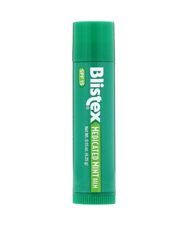 Blistex Lip Protectant/Sunscreen SPF 15 Medicated Mint Balm .15 oz (4.25 g) - Buy Online on GoSupps.com