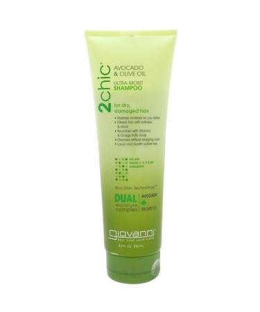 Giovanni 2chic Ultra-Moist Shampoo for Dry Damaged Hair Avocado & Olive Oil 8.5 fl oz (250 ml)