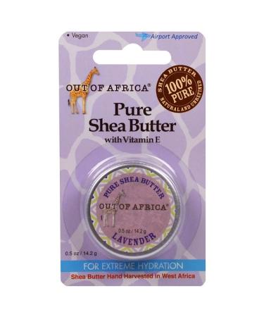 Out of Africa Pure Shea Butter with Vitamin E Lavender 0.5 oz (14.2 g)