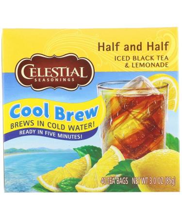 Celestial Seasonings Iced Black Tea & Lemonade Half and Half 40 Tea Bags 3.0 oz (85 g)