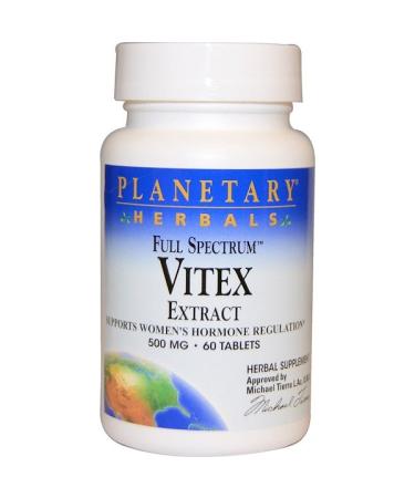 Planetary Herbals Full Spectrum Vitex Extract 500 mg 60 Tablets