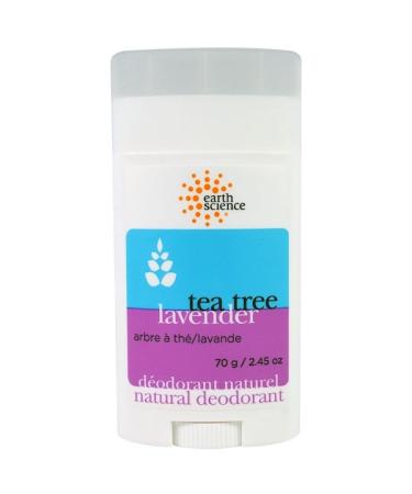 Earth Science Natural Deodorant Tea Tree Lavender 2.45 oz (70 g)