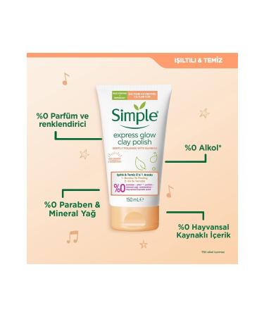 Simple Bright & Clean 2 in 1 Bamboo Exfoliating Clay Brightening Facial Scrub 150 ml - Buy Online on GoSupps.com