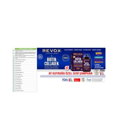 Revox Biotin & Collagen and Horsetail Plant Extract + Vitamin E Added Special Hair Care Shampoo 400 Ml - Buy Online on GoSupps.com