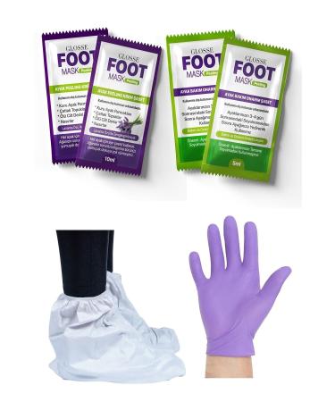 Glosse Lavender Scented Foot Mask Skin Renewing Dead Skin Peeling Foot Mask - Buy Online on GoSupps.com