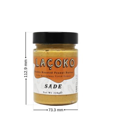 LA OKO 320 grams Sugar-free Additive-free Gluten-free Vegan Natural Double Roasted Peanut Butter - Buy Online on GoSupps.com