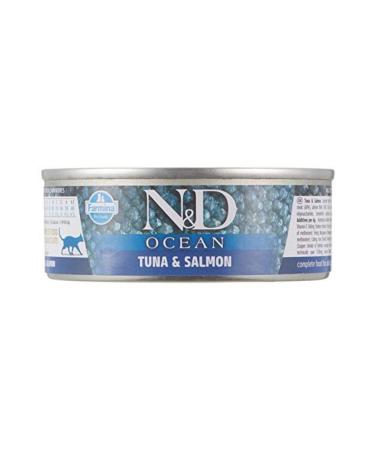 N & D Ocean 12 Pieces Grain-Free Tuna and Salmon Adult Wet Food 12x80 gr - Buy Online on GoSupps.com