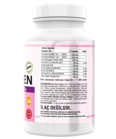 Ncs Collagen Type 1-3 Fish Collagen Cla Biotin 180 Tablets + Vitamin D3-k2 20 ml - Buy Online on GoSupps.com