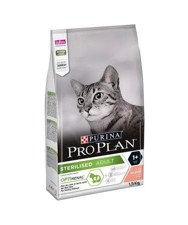 Pro Plan Sterilized Adult Cat Food Optirenal Salmon Sterilized Cat Food with Salmon Meat 1.5 Kg - Buy Online on GoSupps.com