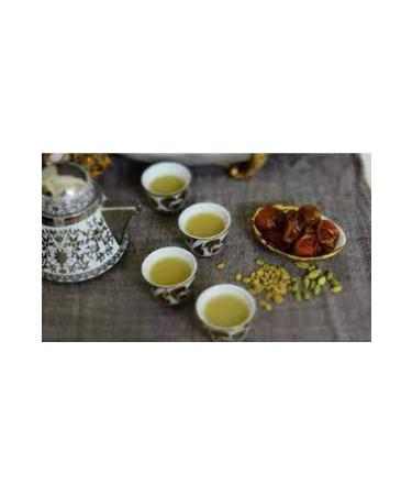 Damascus Coffee Green Arabic Coffee with Cardamom and Saffron 200 gr - Buy Online on GoSupps.com