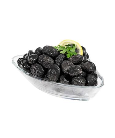 Natural Fermented Oily Black Olives from the Opposite Village - 2 Kg Glass Package - Buy Online on GoSupps.com