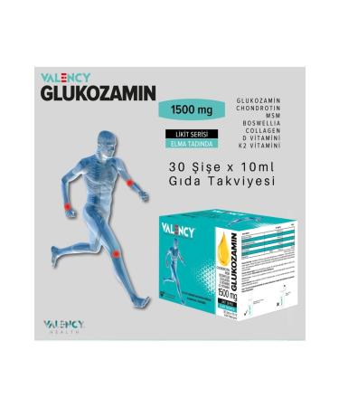 Valency Glucosamine Liquid Collagen Complex - Chondroitin Msm Boswellia Collagen Vitamin D Vitamin K2 - Buy Online on GoSupps.com