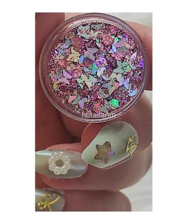 hbtasarim Glitter Gel Eyeshadow Glitter Cherry Blossom Butterfly Pink02 - Buy Online on GoSupps.com