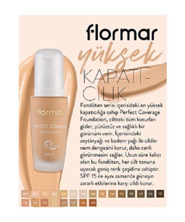 Flormar Lively Look High Coverage Foundation | 30 Ml 103 Creamy Beige - Buy Online on GoSupps.com