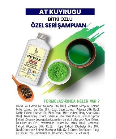 Revox Horsetail Plant Essence Anti-Hair Loss Fast Growth Effective Shampoo Large Size / 400 ml - Buy Online on GoSupps.com