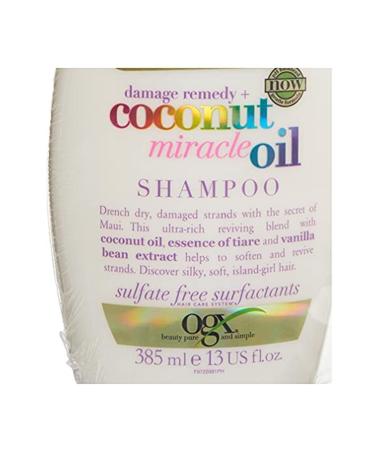 OGX Dry Damaged Hair Repairing Coconut Miracle Oil Shampoo 385 ml X2 - Buy Online on GoSupps.com
