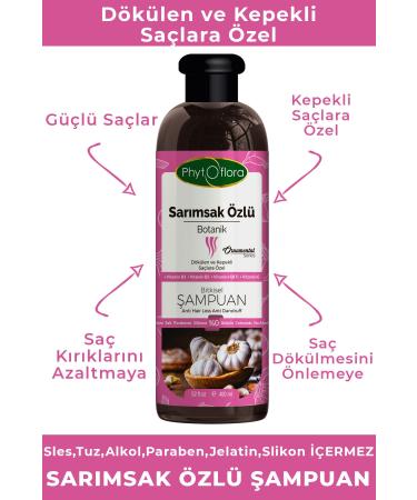 Phytoflora Salt-Free Herbal Shampoo with Garlic Extract for Oily Falling and Dandruff Hair - Buy Online on GoSupps.com