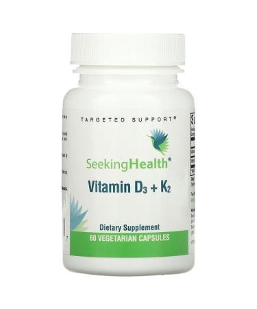 Seeking Health Vitamin D3 + K2 60 Vegetarian Capsules