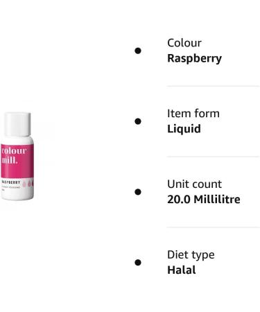 Colour Mill Edible Food Paint - 20ml Raspberry Dye for Baking & Cake Decorating - Buy Online on GoSupps.com