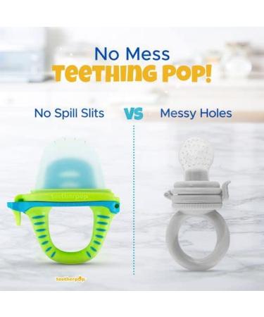 Bundle: 3 teetherpop Fillable Freezable Teethers & 2 Baby Bibs - Blue Paper Planes Shooting Stars - Buy Online on GoSupps.com