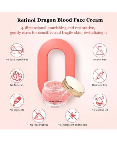 KLIFE Dragons Blood Easy Cream 2PCS Retinol Dragon Blood Face Cream Firm Anti Wrinkle Cream for Women Moisturizer Nourishing Rejuvenating Cream - Buy Online on GoSupps.com
