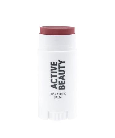 LIQUE Active Lip & Cheek Balm Makeup Stick  Lightweight & Hydrating  Sheer Color with Buildable Coverage  Natural-Looking  Dewy Finish  Vegan Formula  Brilliant  0.49 Oz.