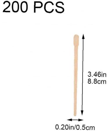 200PC Wooden Wax Applicator Sticks for Eyebrow Lip & Nose Hair Removal - Spa Quality Smooth Skin - Buy Online on GoSupps.com
