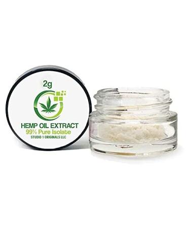 Studio 1 Originals LLC Hemp Extract Powder | Hemp Oil Extract Isolate | 100% Pure Isolate Powder | 2g 2000mg Isolate | Stress Migraine Sleep Aid