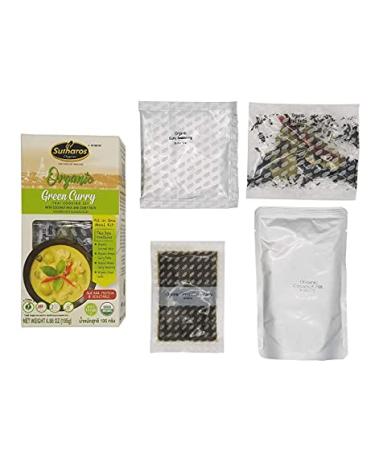 Sutharos Organic Thai Curry Sampler Set - Green, Yellow, Red Curry | Gluten-Free, Plant-Based, Vegan & Vegetarian Meal Kits with Herbs, Spices, Curry Paste, and Coconut Milk (Pack of 3) - Buy Online on GoSupps.com