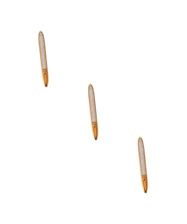 Outanaya 3pcs Self Adhesive Mascara Liquid Eyeliner Pen Matte Eyeliner Self-adhesive Eye Liner Golden Plastic