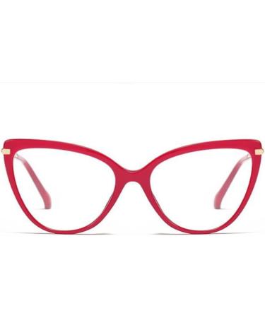 Buli Cat Eye Reading Glasses for Women - Schildpatt Prescription Aid Oversized Red +0.50 with Spring Hinge - Buy Online on GoSupps.com