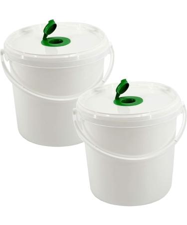 Plastic Utility Bucket with 800 Dry Wipes x 2 Add Your Own Solution