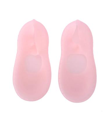 Silicone Socks 1 Pair Foot Anti Cracking Protector Soft Aloe Gel Beauty Care Foot Hand Nail Moisturizing Heel Slip for Women Men Care Tool Repairing Dry Feet Cracked 2 L (L) Pink L