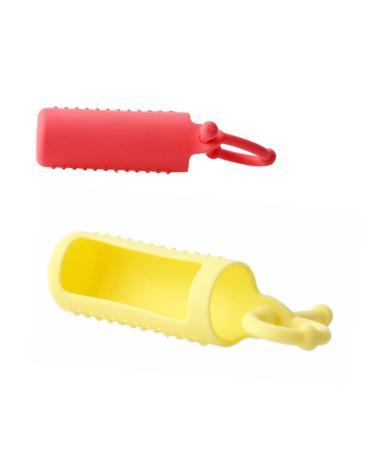 FRCOLOR 6pcs Bottle Holder Keychain Empty Bottle Keychain Keyring Bottle Holder Roller Bottle Cover with Hanging Hook Neoprene Keychain Holder Cover Case Essential Oil Travel Bottling