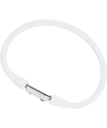 Negative Ion Energy Bracelet - Magnetic Therapy for Health & Blood Circulation | Silicone Sports Bracelet for Men & Women (White) - Buy Online on GoSupps.com