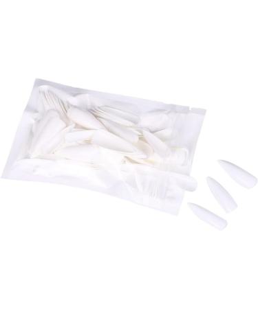 dijiusidy 1 Set Press on Nails Almond Fingernails Stick Solid Color Full Cover Art Decals Salon Supplies DIY Decorations No.1 white - Buy Online on GoSupps.com