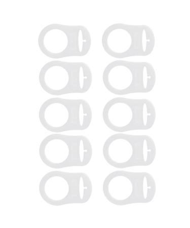 Pack of 10 silicone pacifier rings for Chairo pacifiers fluorescent colours