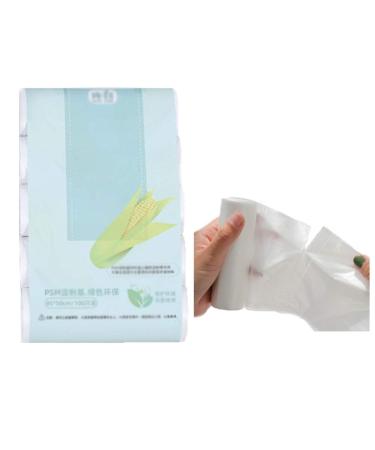 Trash Bags Biodegradable Starch-Based Degradable Garbage Bags Household White Rubbish Bags Compostable Bags Thickened Flat Point Break