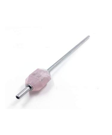 Natural Rose Qaurtz Stainless Steel Straws Crystal Healing Drinking Straws Reusable and Eco Friendly - 7.87" Long with Storage Box and Cleaning Rod (Pink)